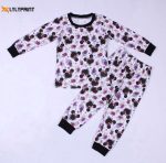 Floral Mickey Print Pajamas – Adult & Kids Mommy and Me Set