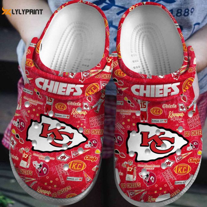 Christmascrocs Kansas City Chiefs Nfl Footwear: Comfortable Crocband Shoes For Men Women &Amp;Amp; Kids