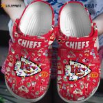 Christmas Crocband Clogs: Comfortable Kansas City Chiefs NFL Footwear for Men Women & Kids