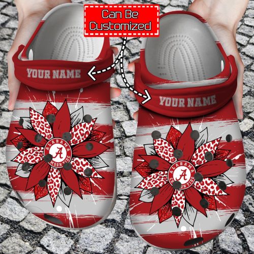 Custom Atlanta Braves Sunflower Print CrocbandCrocs for Sport: Personalized Basketball University MLB Shoes