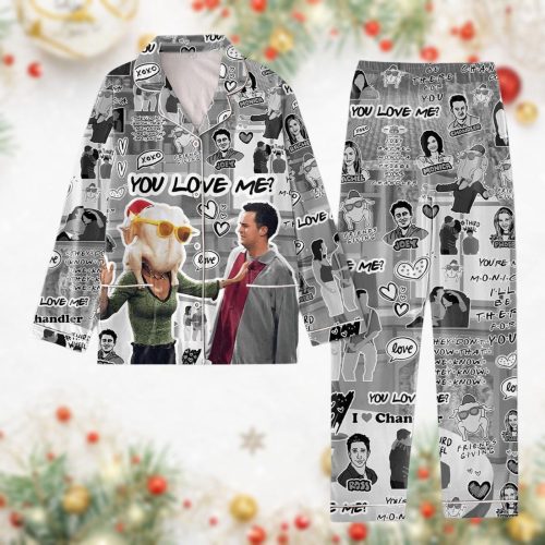 Friends TV Show Pajamas Set – Chandler Pj Set & Matthew Perry Christmas Pjs