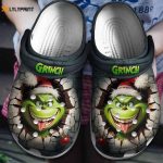 Hilarious Grinch Face Christmas Clogs – Perfect for Kids and Adults!