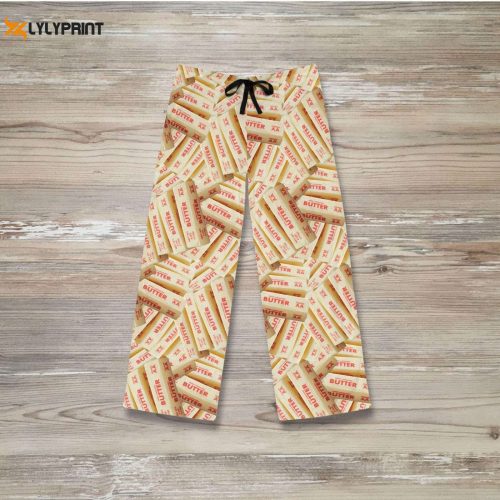 Fun Butter Pajama Pants for Teens Boys Christmas Gift Food Print PJs