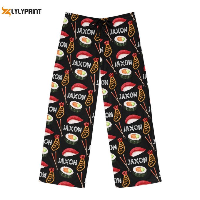 Fun Sushi Print Pajama Pants: Dad S Christmas Gift Teens &Amp;Amp; Boys Lounge Pants