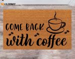 Personalized Last Name Doormat: Perfect Gift for Coffee Lovers Christmas Wedding Anniversary & Home Décor