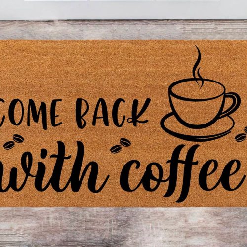 Personalized Last Name Doormat: Perfect Gift for Coffee Lovers Christmas Wedding Anniversary & Home Décor