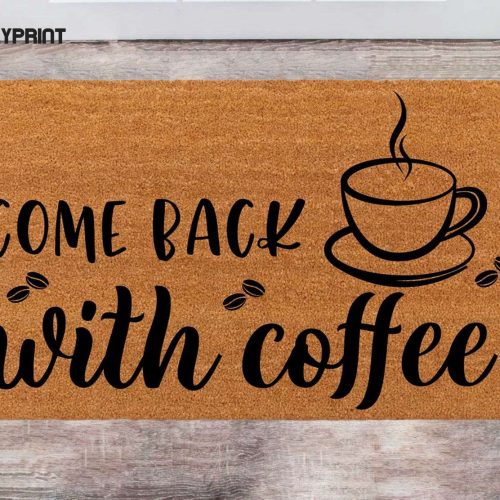 Personalized Last Name Doormat: Perfect Gift for Coffee Lovers Christmas Wedding Anniversary & Home Décor