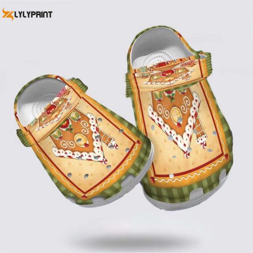 Gingerbread House Couple Christmas Halloween Thanksgiving Crocs Clog Shoes: Festive and Fun Footwear!