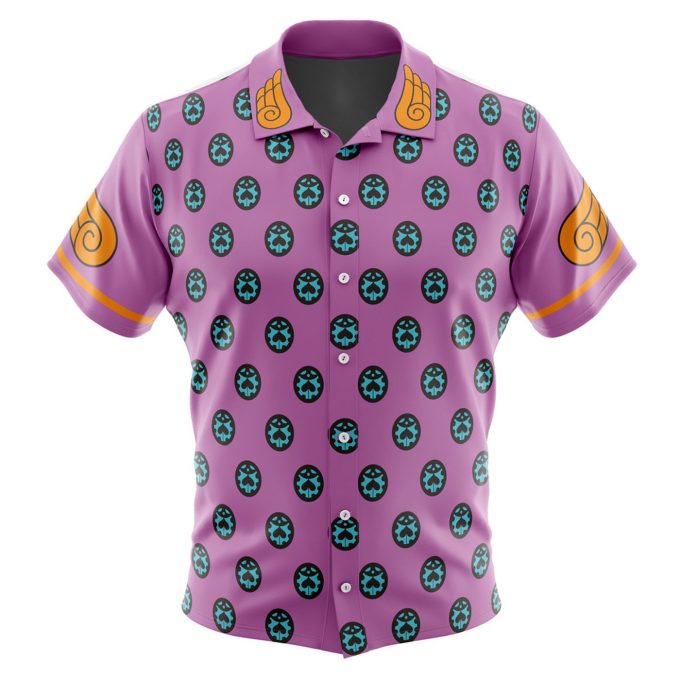 Giorno Giovanna Anime Hawaiian Shirt Jojo S Bizarre Adventure Button Up – Stylish &Amp; Unique Design