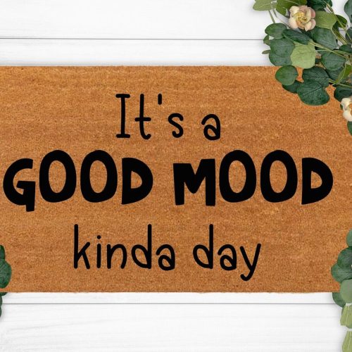 Spread Holiday Cheer with a Custom Good Mood Christmas Doormat – Perfect Housewarming or Best Friend Gift