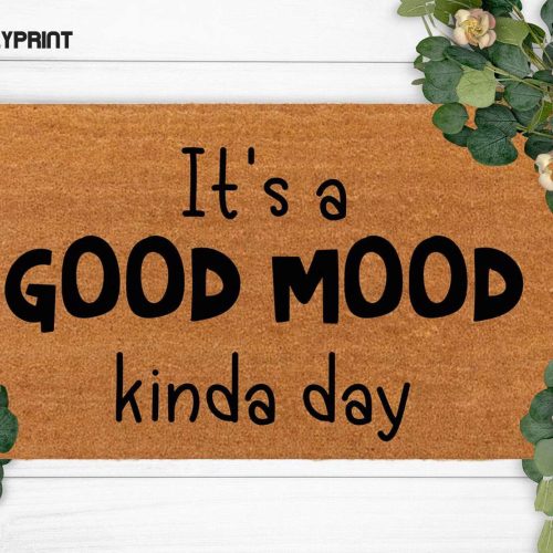 Spread Holiday Cheer with a Custom Good Mood Christmas Doormat - Perfect Housewarming or Best Friend Gift