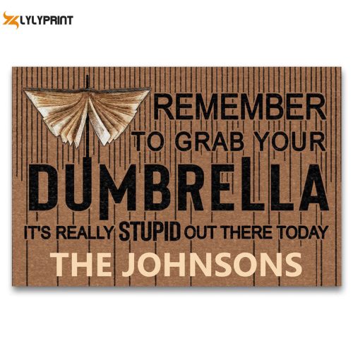 Personalized Custom Doormat for Homewarming Christmas Gift - Grab Your Dumbrella Book Reading