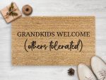 Personalized Grandkids Welcome Coir Doormat: Perfect Housewarming & Christmas Gift Personalized Grandkids Welcome Coir Doormat: Perfect Housewarming & Christmas Gift