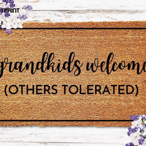 GrandKids Welcome Doormat - Perfect Grandparents Gifts for Christmas & Housewarming
