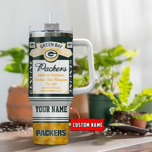 Green Bay Packers Personalized Stanley Tumbler 40oz – Ultimate Gift for NFL Fans