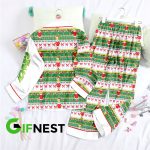 Cozy Grinch Button Down Pajamas Set – Perfect Christmas Gift for Women