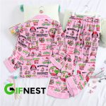 Grinch Button Down Pajamas Set – Perfect Christmas Gift for Women