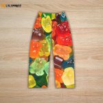 Cozy Gummy Bear Pajama Pants: Fun Christmas Gift for Her Girlfriend Wife – Cute Lounge Wear for Couples