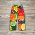 Gummy Bear Pajama Pants for Him – Funny Matching Couples Christmas PJs Perfect Teen Gift!