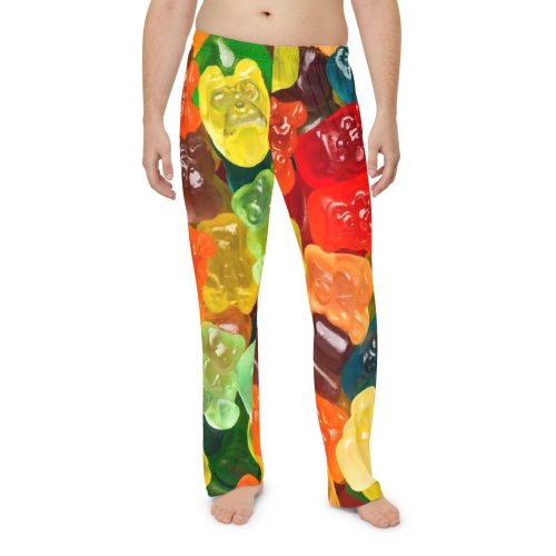 Gummy Bear Pajama Pants for Him – Funny Matching Couples Christmas PJs Perfect Teen Gift!