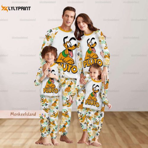 Spooky Fun: Halloween Disney Pluto Pajamas for the Whole Family Mickey & Friends Matching Set