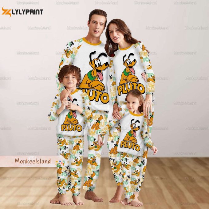 Spooky Fun: Halloween Disney Pluto Pajamas For The Whole Family Mickey &Amp;Amp; Friends Matching Set