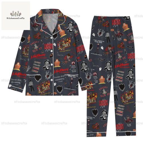 Spooky Freddy Krueger Pajamas Set & Shirts – Perfect Nightmare On Elm Street Movie Pajamas for Halloween