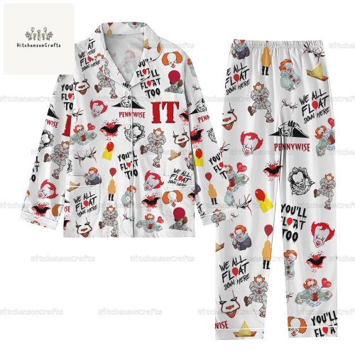 Halloween Pennywise Pajamas Set & Shirt: You ll Float Too! IT Movie & Horror Holiday PJs