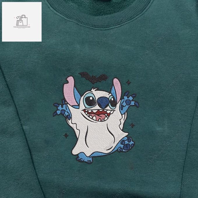 Halloween Stitch &Amp; Angel Ghost Sweatshirt: Disney Couple Hoodie Lilo Stitch Cartoon Shirt