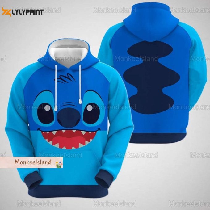 Disney Stitch Cosplay Hoodie: Halloween 3D Shirt Magic Kingdom Costume – Lilo &Amp;Amp; Stitch Movie Inspired