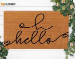 Custom Hello Doormat – Perfect Birthday Christmas Camping Engagement and Anniversary Gift – Cute Decoration Custom Hello Doormat – Perfect Birthday Christmas Camping Engagement and Anniversary Gift – Cute Decoration