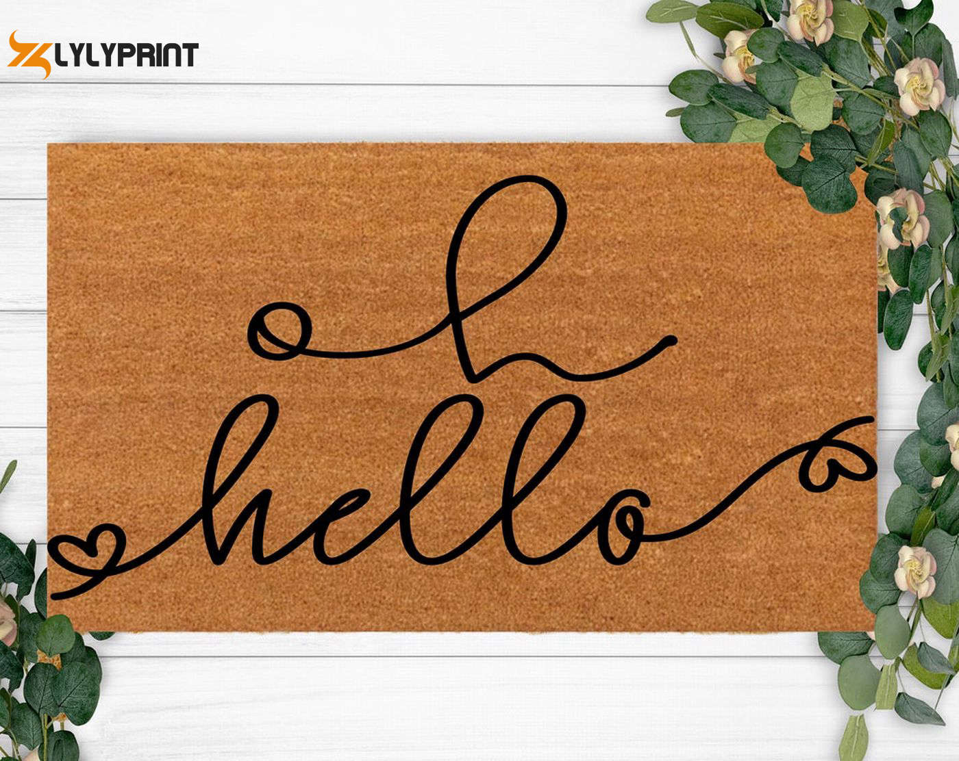 Custom Hello Doormat – Perfect Birthday Christmas Camping Engagement and Anniversary Gift – Cute Decoration Custom Hello Doormat – Perfect Birthday Christmas Camping Engagement and Anniversary Gift – Cute Decoration