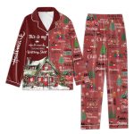 Stylish HM Christmas Button Down Pajamas TL: Cozy Festive Sleepwear