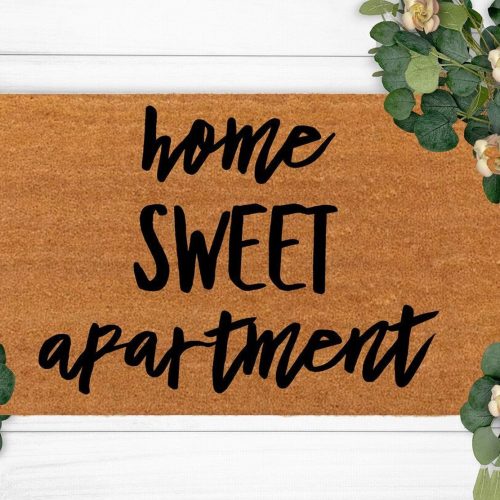 Home Sweet Apartment: Housewarming & Closing Gift Welcome Mat Front Doormat – Perfect for New Home Christmas Decoration & Winter