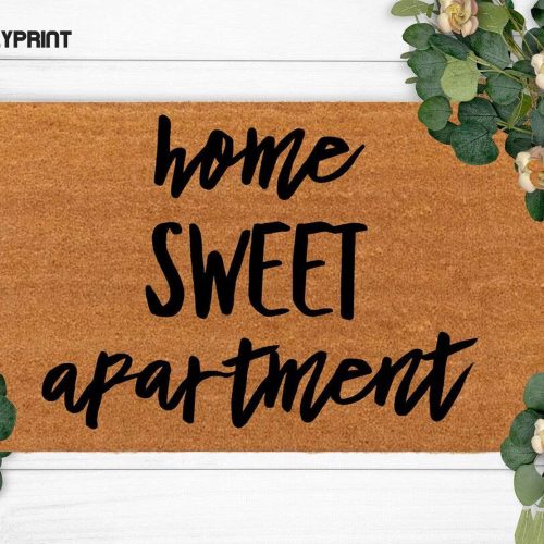 Home Sweet Apartment: Housewarming & Closing Gift Welcome Mat Front Doormat - Perfect for New Home Christmas Decoration & Winter