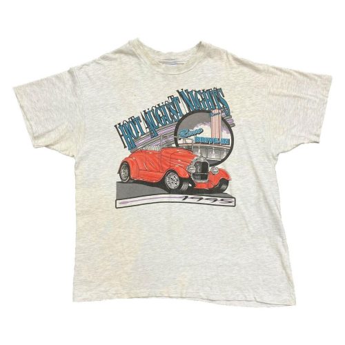 Vintage Hot August Nights Reno Drive In 1995 Tshirt 90S Single Stitch Grey Vtg