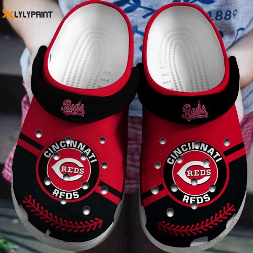 Shop Online for Hot MLB Cincinnati Reds Red-Black Crocs Shoes: Trusted & Stylish Clog Shoes
