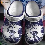 Get Game-Ready with Hot MLB Team Colorado Rockies White-Blue Crocs Shoes – Limited Stock!
