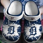Stylish Detroit Tigers White-Navy Crocs Shoes: Hot MLB Team Clog Shoe