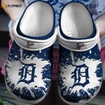 Stylish Detroit Tigers White-Navy Crocs Shoes: Hot MLB Team Clog Shoe