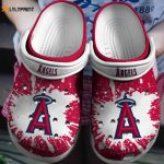 Stylish Hot MLB Team Los Angeles Angels White-Red Crocs Shoes: Trendy Clog Shoes