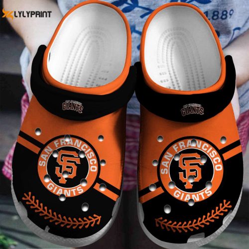 Stand Out with Hot MLB Team San Francisco Giants Orange-Black Crocs Shoes – Shop Now!
