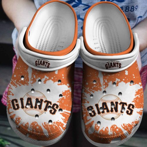 San Francisco Giants Orange-White Crocs Shoes: Stylish MLB Team Clog Shoes