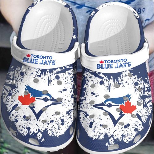 Toronto Blue Jays MLB White Crocs – Stylish Clog Shoes for True Baseball Fans