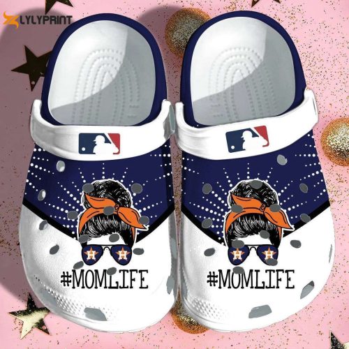Show Your Astros Pride with MLB Mom Life RubberCrocs – Perfect Gift for Fans Houston Astros Clogs