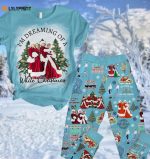 White Christmas Pajamas Set: 1954 Movie T-Shirt Pants Betty Haynes Holiday PJs – Perfect for Classic Film Lovers!