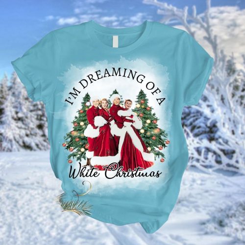 White Christmas Pajamas Set: 1954 Movie T-Shirt Pants Betty Haynes Holiday PJs – Perfect for Classic Film Lovers!