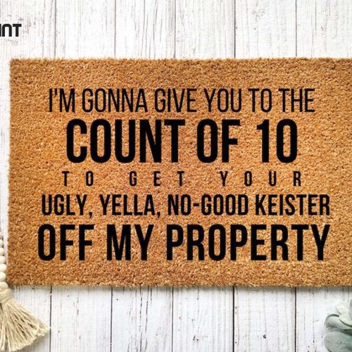 I m Gonna Give You To The Count Of 10 Doormat - Funny & Festive Christmas Gift Decor