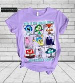 Disney Pixar Inside Out 2 Tshirt Short Set – Character T-Shirt & Movie Watching Pajamas