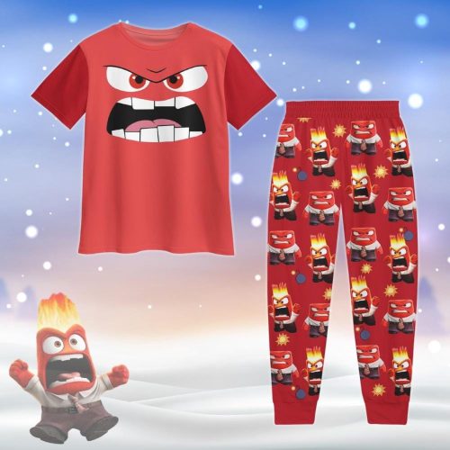 Disney Inside Out Anger Pajamas: Holiday Movie PJs Perfect Gift for Her